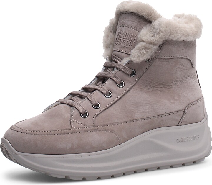 Candice Cooper Spark Vancouver Genuine Shearling Lined High Top Sneaker ...