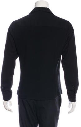 Yohji Yamamoto Wool Long Sleeve Button-Up Shirt