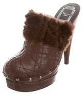 Thumbnail for your product : Christian Dior Cannage Platform Mules