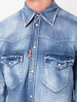 Thumbnail for your product : DSQUARED2 Faded Distressed Denim Shirt