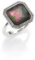 Thumbnail for your product : Ippolita Stella Black Shell, Clear Quartz, Diamond & Sterling Silver Large Square Ring