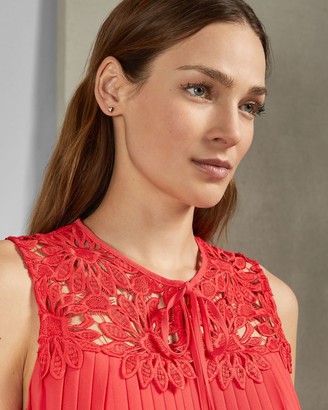 Ted Baker Pleated Lace Blouse