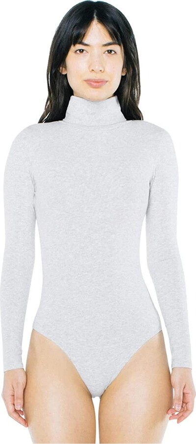 American Apparel Women's Cotton Spandex Long Sleeve Turtleneck Bodysuit -  ShopStyle Shapewear