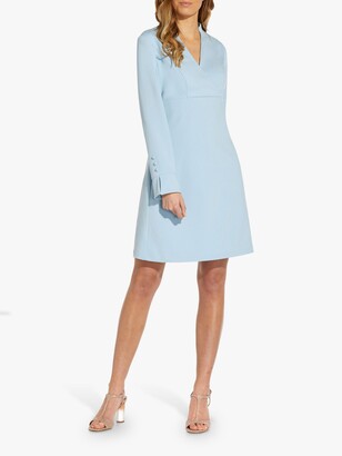 Adrianna Papell Knit A-Line Mini Dress, Blue Mist