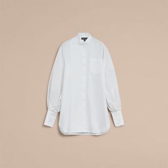 Burberry Voluminous-sleeve Cotton Shirt Dress