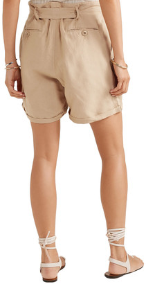 The Great The Explorer Linen And Cotton-blend Shorts