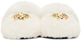 Thumbnail for your product : Versace Underwear White Faux-Fur Palazzo Slippers