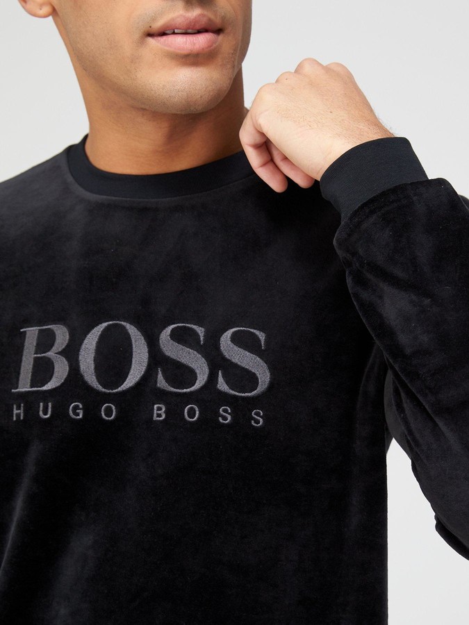 boss bodywear velour sweatshirt