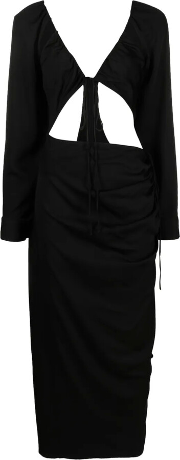 CHRISTOPHER ESBER Cut-Out Long-Sleeved Dress