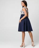 Thumbnail for your product : Le Château Embroidered Mesh V-Neck Dress