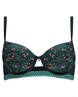 Distraction Emerald Embroidery Padded Underwire Balconette Bra