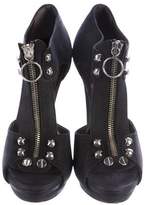 Thumbnail for your product : Roberto Cavalli Leather T-Strap Sandals