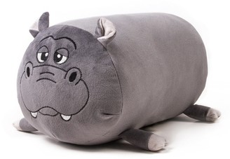 Adverta Mooshi Squishy Comfortable Bolster Roll Pillow in Hippo Design