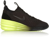 Thumbnail for your product : Nike LunarElite Sky Hi canvas and suede wedge sneakers