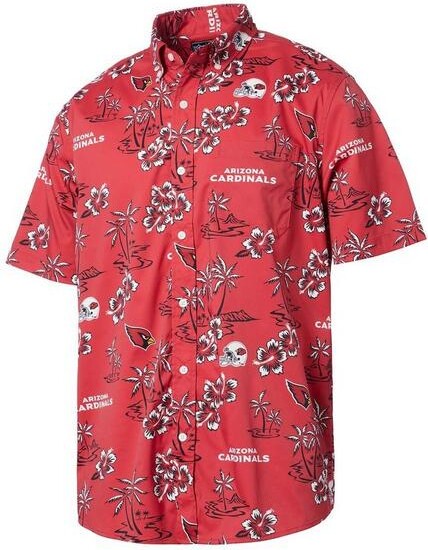 Reyn Spooner Arizona Cardinals Kekai Button Up Medium Red