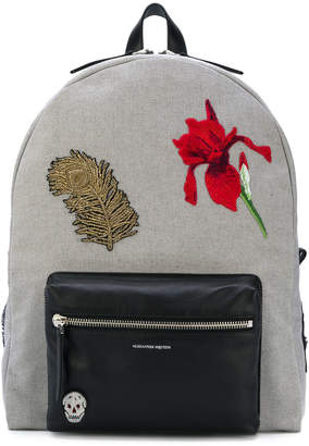 Alexander McQueen embroidered backpack
