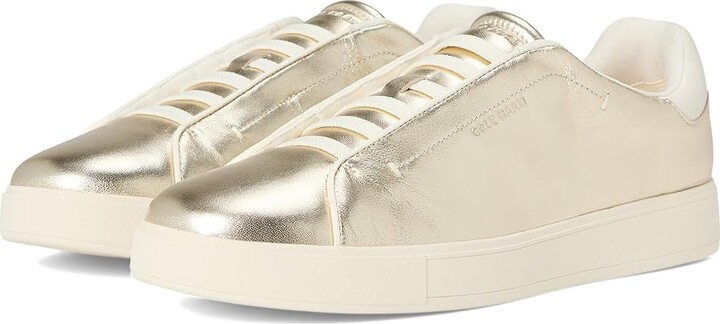 Cole Haan Grandpro Luxe Slip-On Sneakers Women's Snow Shoes Soft Gold Metallic/Ivory : 10 B - Medium, Leather