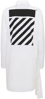 Thumbnail for your product : Off-White Pleated shirt cotton poplin mini dress