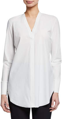 Chiara Boni Icelyn V-Neck Long-Sleeve Shirt