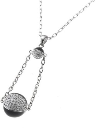 Evoke Women's Pendant Balls with Real Swarovski Crystals with Anchor Necklace 925 /-Sterling Silver 75 CM 269250005R