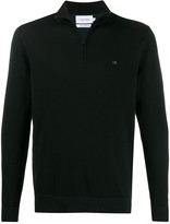 Thumbnail for your product : Calvin Klein Embroidered Logo Half-Zip Jumper
