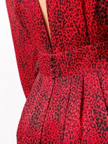 Thumbnail for your product : Alessandra Rich Pleated Leopard Pattern Dress