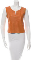 Thumbnail for your product : Prada Leather Sleeveless Top