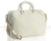 Thumbnail for your product : Prada white deerskin logo top handle bag