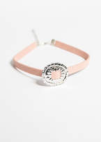 Thumbnail for your product : Missy Empire Saxona Pink Faux Suede Silver Buckle Choker