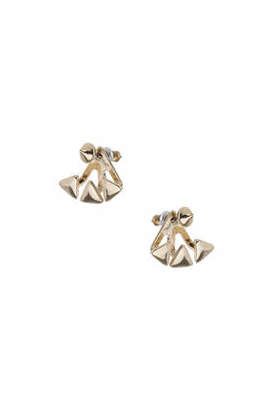 Topshop Womens Triangle Front and Back Earrings - Gold