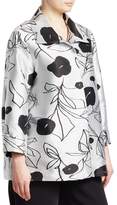 Thumbnail for your product : Caroline Rose Caroline Rose, Plus Size Retro Chic Floral Jacquard Jacket