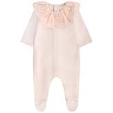 Thumbnail for your product : Chloé ChloePink Babygrow With Broderie Anglaise Collar
