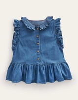 Thumbnail for your product : Boden Chambray Frill Sleeve Blouse
