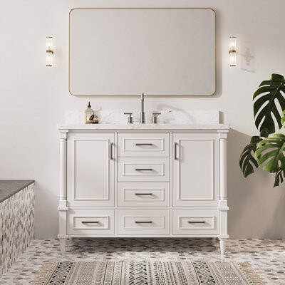 Alcott Hill Fully Assembled Freestanding Bathroom Vanity With Top