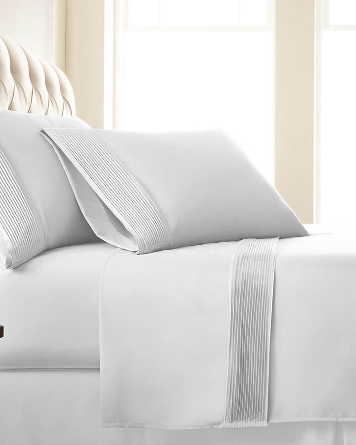 South Shore Furniture Extra Deep Pocket Pleated Hem Sheet Set