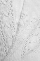 Thumbnail for your product : RED Valentino Crochet-trimmed Pointelle-knit Cotton Top