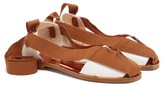 Thumbnail for your product : Álvaro González X Thierry Colson Teresa Wraparound Leather Sandals - Brown White