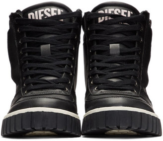 Diesel Black S-RUA Mid Sneakers