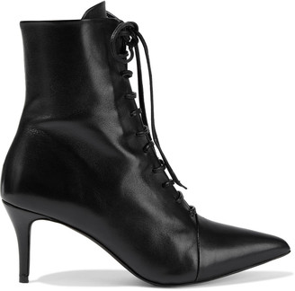 black lace up ankle boots womens