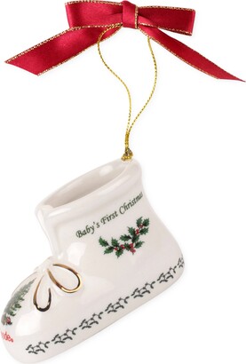 Spode Baby's First Christmas Booties Annual 2022 Ornament