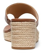 Thumbnail for your product : MICHAEL Michael Kors Tilly Leather Espadrille Thong Wedge Sandals