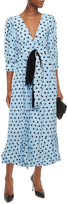Diane von Furstenberg Printed cotton-poplin midi wrap dress