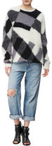 Thumbnail for your product : McQ Patched Boyfriend Jeans, Distressed Indigo