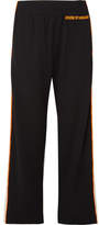 Thumbnail for your product : House of Holland Missy Velvet-trimmed Jersey Track Pants