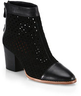 Thumbnail for your product : Rebecca Minkoff Perforated Suede & Leather Bedford Ankle Boots