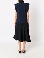 Thumbnail for your product : Gloria Coelho Two-Tone Button-Detail Dress
