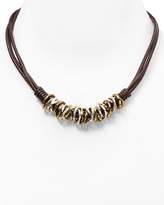 Thumbnail for your product : Robert Lee Morris Soho Two Tone Frontal Hoop Necklace, 19"