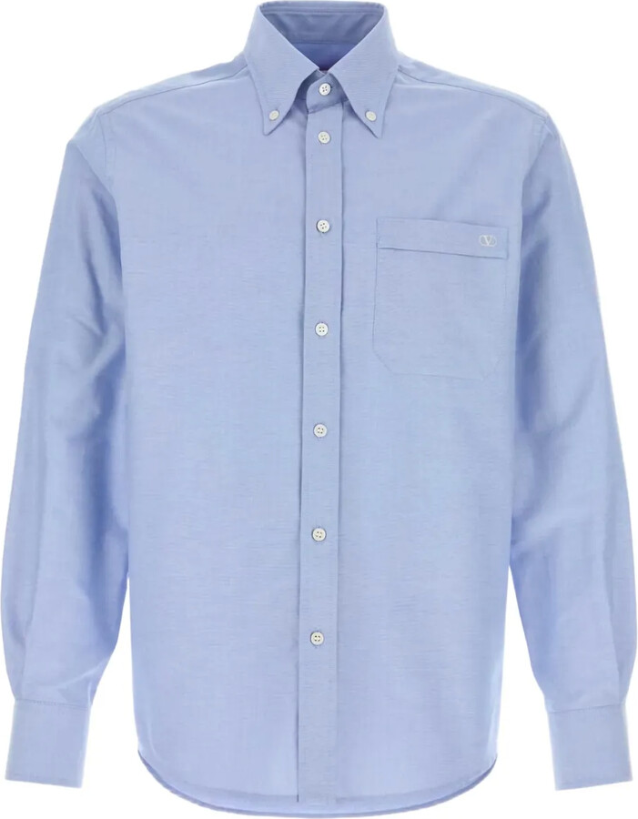 Valentino Garavani VLogo-embroidered cotton shirt