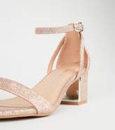 Thumbnail for your product : New Look Wide Fit Glitter Block Heels