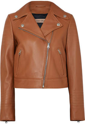 Yves Salomon Leather Biker Jacket